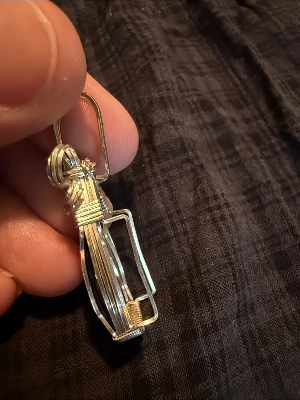Tiger's Eye Wire-Wrapped Pendant Slider